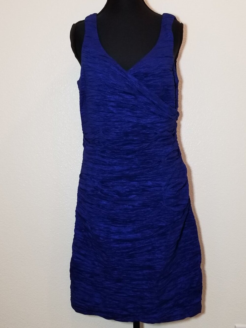 Calvin Klein Womens Size 14 Royal Blue Bodycon Sheath Dress Party Office Wedding